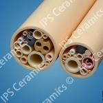 Alumina Tubes Blue Background