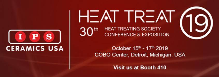 Meet IPS Ceramics USA at Heat Treat 2019 | 15th - 17th October 2019 | COBO Center, Detroit, Michigan, USA