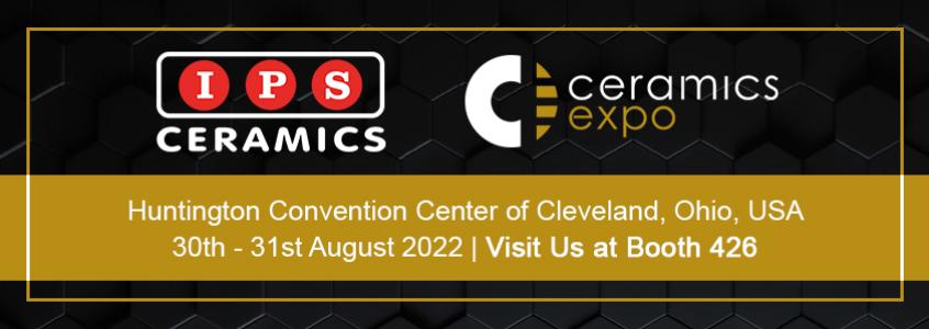 Ceramics Expo 2022 Featured Image IPS Ceramics at the Huntington Convention Center of Cleveland, Ohio, USA.