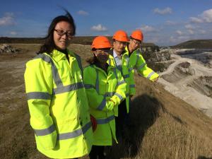 Catherine visiting raw material supplier